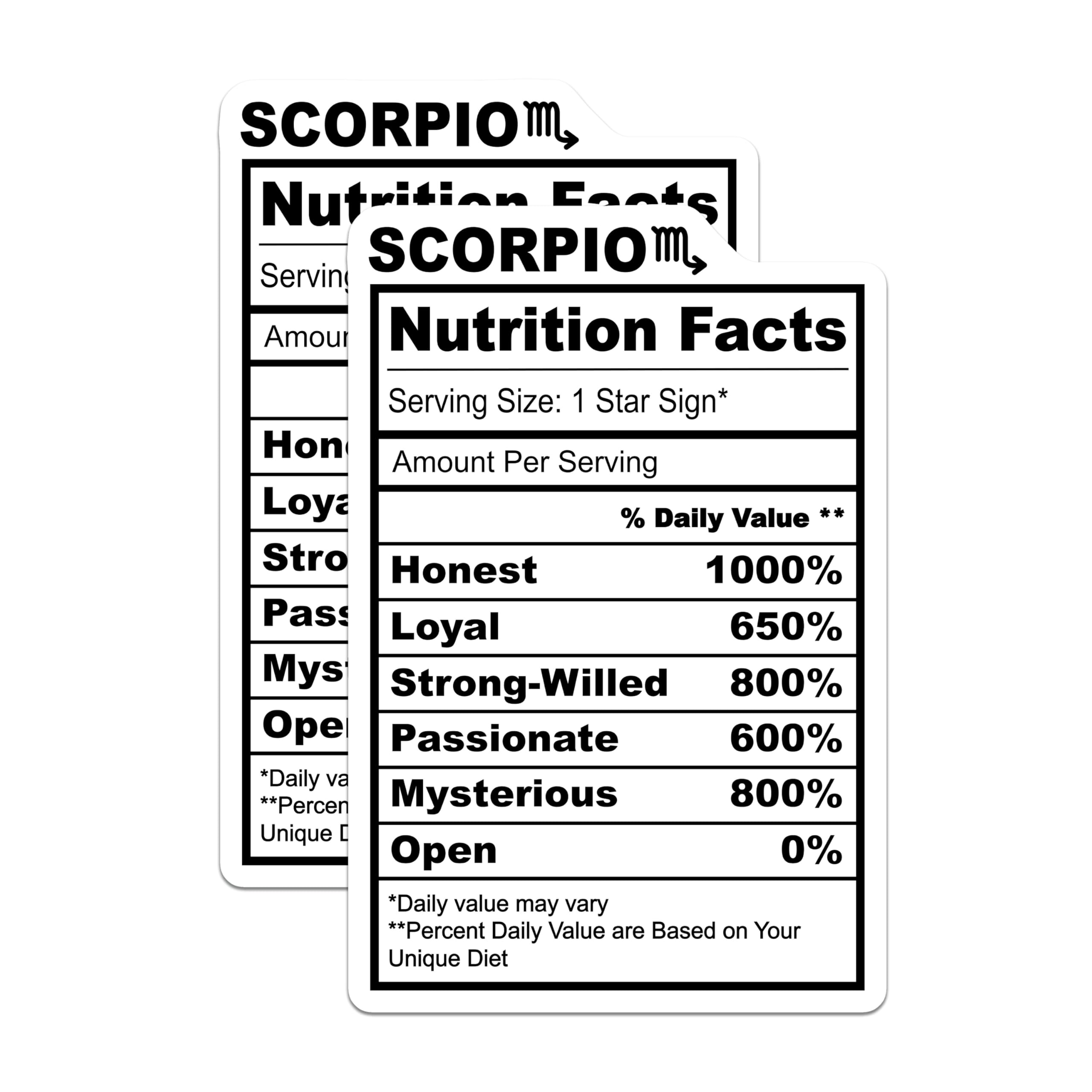 (2 Pack) Scorpio Zodiac Magnets - Horoscope Signs - Astrology Decor - 5" On Longest Side - Premium Magnet - for Cars, Refrigerators, Toolboxes, Lockers - Made in USA - MAG14776