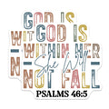(2 Pack) God is Within Her Magnets - She Will Not Fall Scripture - Psalms 46:5 Bible Verse Inspirational Decor - 5 Inches On Longest Side - Thick Durable Magnet - Made in USA - MAG26871
