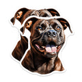 (2 Pack) Pitbull Magnets - Happy Dog Breed Decor - Pet Lover Collectible Item - 5 Inches On Longest Side - Thick Durable Magnet - Made in USA - MAG24137