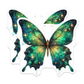 (2 Pack) Cosmic Butterfly Magnets - Emerald Galaxy Aesthetics - Vibrant Nature Decor - Mystical Locker Art - 5 Inches On Longest Side - Thick Durable Magnet - Made in USA - MAG36561