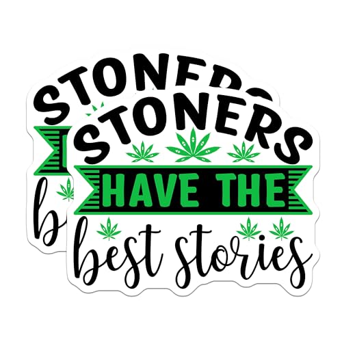 (2 Pack) Stoners Have The Best Stories Magnets Magnets - Cannabis Decor - Weed Enthusiast Gift - 5" On Longest Side - Made in USA - Sticks to Refrigerators & Metal Surfaces - MAG9228