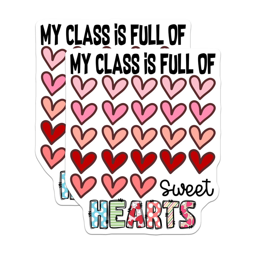 (2 Pack) Teacher Classroom Magnets - Sweet Hearts Decor - Valentine's Day Teacher Appreciation - School Fridge Magnets - 5 Inches On Longest Side - Thick Durable Magnet - Made in USA - MAG21480