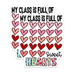 (2 Pack) Teacher Classroom Magnets - Sweet Hearts Decor - Valentine's Day Teacher Appreciation - School Fridge Magnets - 5 Inches On Longest Side - Thick Durable Magnet - Made in USA - MAG21480