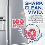 (2 Pack) 100 Days of School Magnets - School Celebration Magnets - End of School Year Decorations - 5" On Longest Side - for Cars, Refrigerators, Toolboxes, Lockers - Made in USA BMCS3065