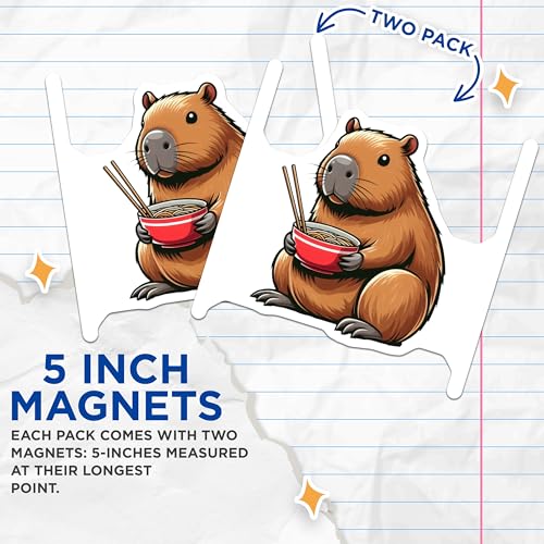 (2 Pack) Kitchen Decor Magnet - 5" On Longest Side - Sticks to Smooth Flat Surfaces - Made in USA - MAG9914