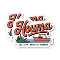 (2 Pack) Houma Louisiana Magnets - Venice of America - Louisiana Travel Souvenir - 5" On Longest Side - Premium Magnet - for Cars, Refrigerators, Toolboxes, Lockers - Made in USA - MAG18676
