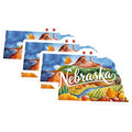 (3 Pack) Nebraska Decals - Watercolor Art Decal - State Pride Sticker- 3 Inches On Longest Side - Easy Peel & Apply - Made in USA - 3MCS5060