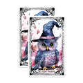 (2 Pack) Owl Witch Magnets - Cute Halloween Decor Magnets - Whimsical Owl Art Magnets - 5" On Longest Side - for Cars, Refrigerators, Toolboxes, Lockers - Made in USA MAG3592