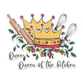 (2 Pack) Queen of The Kitchen Magnets - Kitchen Decor Magnets - Cooking Enthusiast Magnets for Fridge- 5" On Longest Side - for Fridges, Toolboxes, Cars - Made in USA - MAG3028