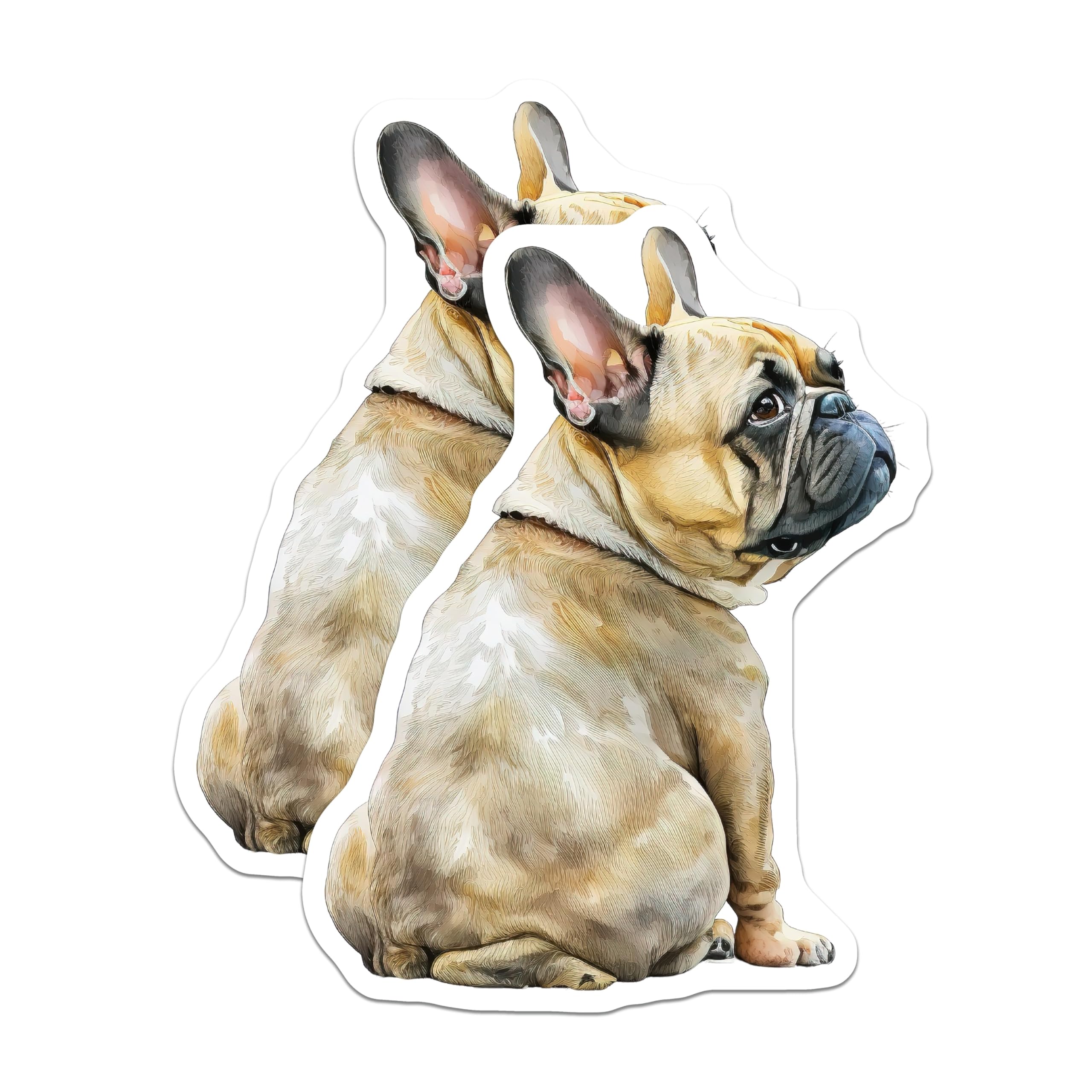 (2 Pack) French Bulldog Magnets - Dog Lover Decor - Cute Pet Magnets - 5" On Longest Side - Premium Magnet - for Cars, Refrigerators, Toolboxes, Lockers - Made in USA - MAG14126