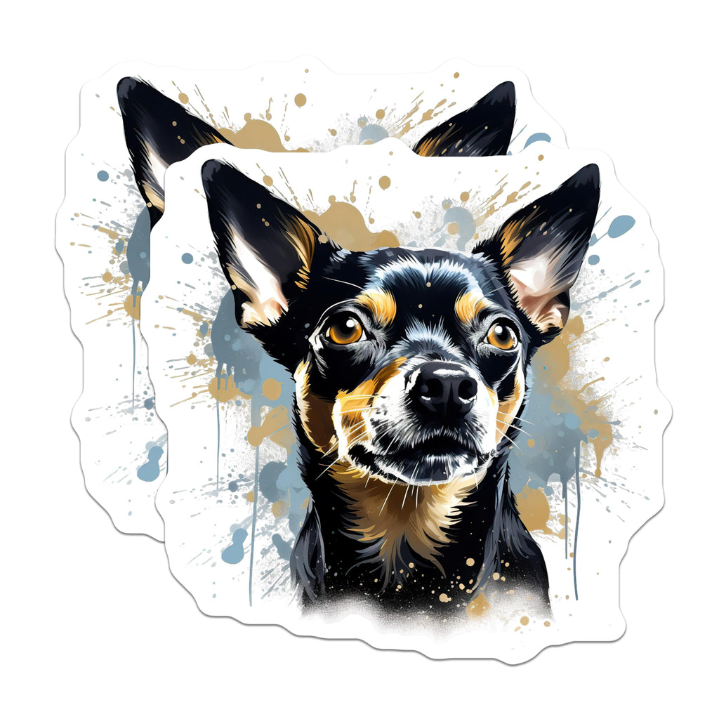 (2 Pack) Miniature Pinscher Dog Magnets - Min Pin Art Decor - Dog Lover Kitchen Accessories - 5 Inches On Longest Side - Thick Durable Magnet - Made in USA - MAG27308