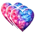 (3 Pack) Geometric Heart Decals - Polygon Art Stickers - Laptop Decal- 3 Inches On Longest Side - Easy Peel & Apply - Made in USA - 3MCS5402
