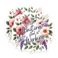 (2 Pack) Faith Based Magnets - in the Waiting God is Working Quote - Christian Home Decor - Inspirational Floral Affirmation - 5 Inches On Longest Side - Thick Durable Magnet - Made in USA - MAG24803