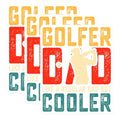 (3 Pack) Golfer Dad Decals - Funny Golf Lover - Cooler Dad Decal - 3 Inches On Longest Side - Easy Peel & Apply - Made in USA - 3MCS2477