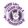 (2 Pack) Mardi Gras Magnets - Rockstar Decor - Purple Party Magnets - 5" On Longest Side - Premium Magnet - for Cars, Refrigerators, Toolboxes, Lockers - Made in USA - MAG15749
