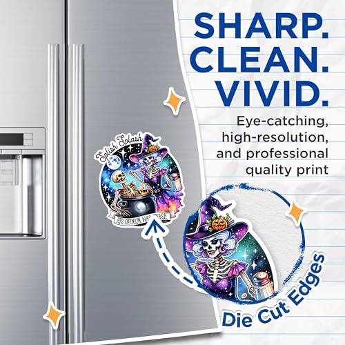 (2 Packs) Splish Splash His Opinion was Trash Magnets - Funny Spell Witchy Vibes Magnets - 5 Inches On Longest Side - Premium Magnet - for Fridges, Toolboxes, Cars - Made in USA - MAG2523