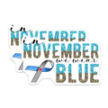 (2 Pack) Diabetes Awareness Magnets - November Wear Blue Magnet - Ribbon Fridge Magnets - 5" On Longest Side - Premium Magnet - for Cars, Refrigerators, Toolboxes, Lockers - Made in USA - MAG16840