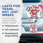 (2 Pack) Funny Love Magnets - Cartoon Heart - Cute Romantic ations - 5" On Longest Side - for Cars, Fridges, Toolboxes - Made in USA - MAG4614
