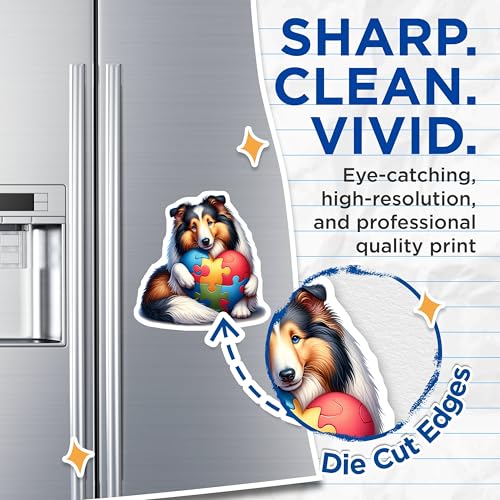 (2 Pack) Pet Lover Home Decor Magnet - 5" On Longest Side - Sticks to Smooth Flat Surfaces - Made in USA - MAG9471