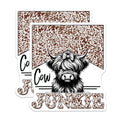 (2 Pack) Highland Cow Magnets - Cow Junkie Farm Decor - Cute Animal Lover Refrigerator Magnets - 5 Inches On Longest Side - Thick Durable Magnet - Made in USA - MAG38422