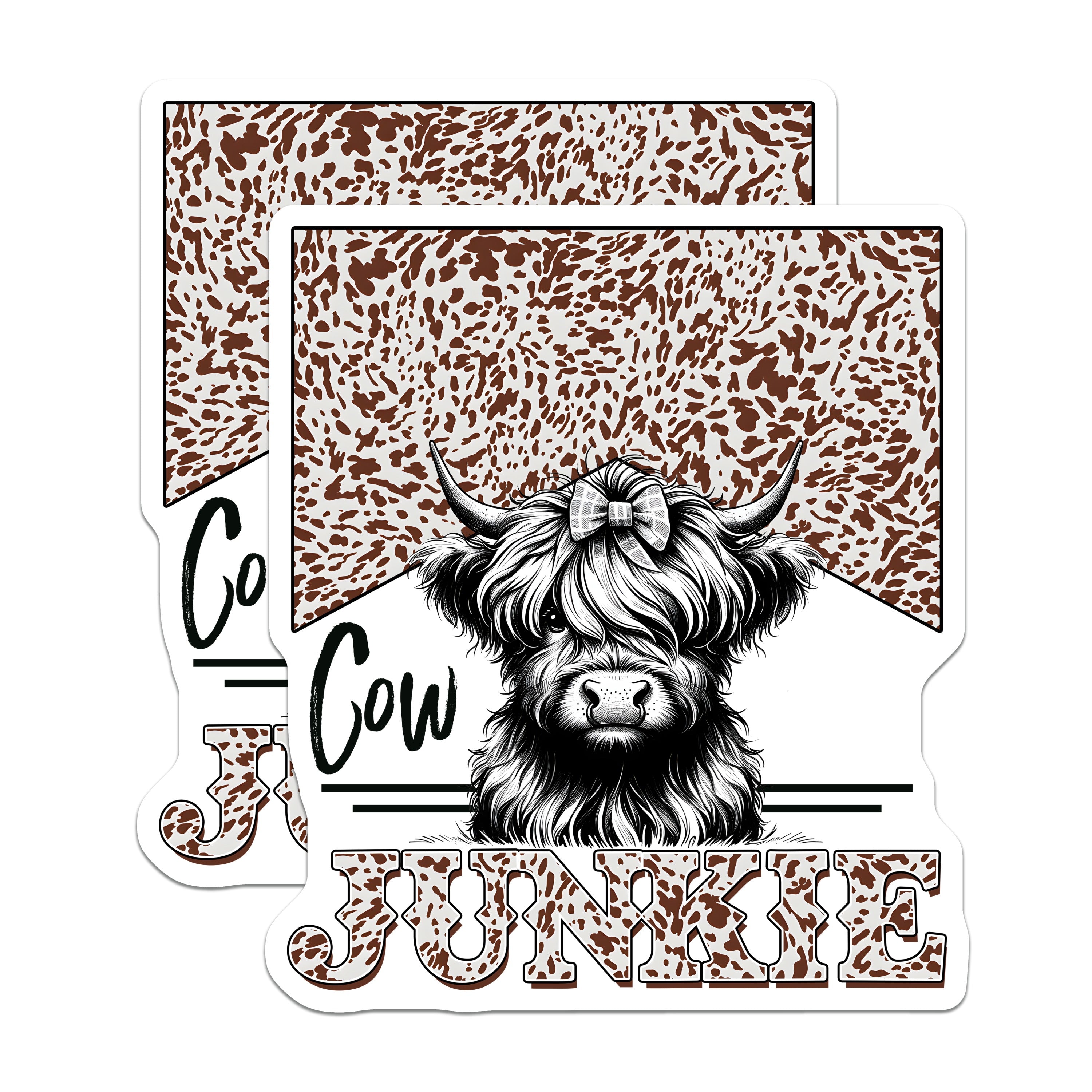 (2 Pack) Highland Cow Magnets - Cow Junkie Farm Decor - Cute Animal Lover Refrigerator Magnets - 5 Inches On Longest Side - Thick Durable Magnet - Made in USA - MAG38422