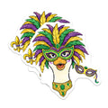 (2 Pack) Mardi Gras Goose Magnets - Masquerade Duck - Party Decoration Refrigerator Magnet - 5" On Longest Side - Premium Magnet - for Cars, Refrigerators, Toolboxes, Lockers - Made in USA - MAG16885