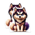 (2 Pack) Grumpy Husky Magnets - Cute Angry Dog - Fridge Decor - 5" On Longest Side - Premium Magnet - for Cars, Refrigerators, Toolboxes, Lockers - Made in USA - MAG15774
