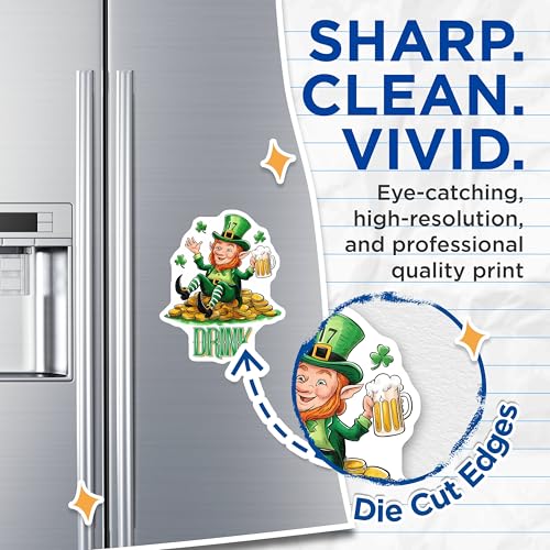 (2 Pack) St. Patrick's Day Magnets Magnets - 5" On Longest Side - Made in USA - Sticks to Refrigerators & Metal Surfaces - MAG8400