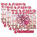 (3 Pack) Teacher Valentine Decals - Heart Pencil - Valentines Day Teacher - 3 Inches On Longest Side - Easy Peel & Apply - Made in USA - 3MCS6413
