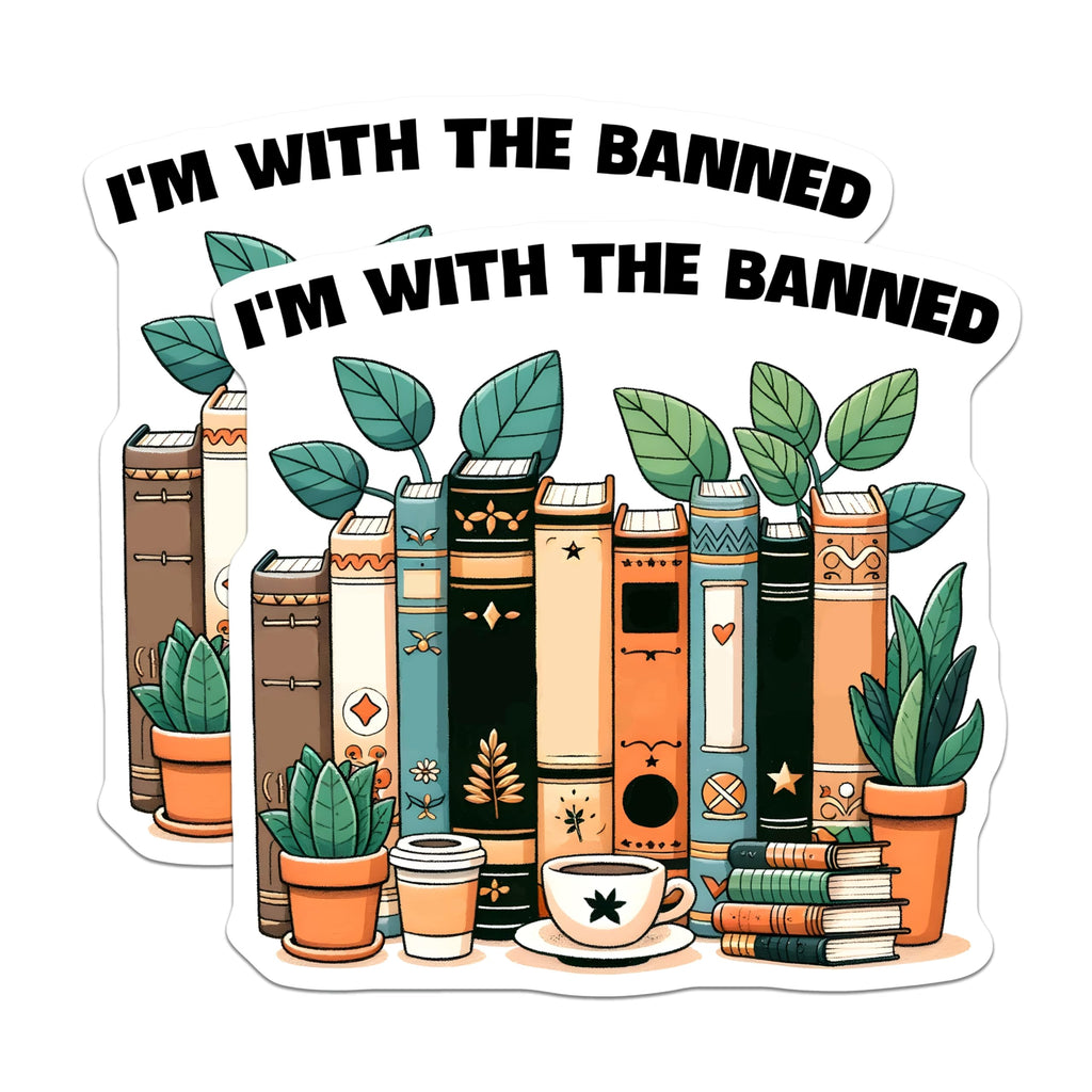 (2 Pack) Banned Books Magnets - Librarian Decor - Book Lover Accessories - 5" On Longest Side - Premium Magnet - for Cars, Refrigerators, Toolboxes, Lockers - Made in USA - MAG15101