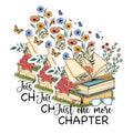 (3 Pack) Book Lover Decals - Just One More Chapter - Floral Reader Laptop Decal - 3 Inches On Longest Side - Easy Peel & Apply - Made in USA - 3MCS1775