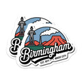 (2 Pack) Birmingham Alabama Magnets - Vulcan Statue Magic City - Established 1871 Souvenir - 5" On Longest Side - Premium Magnet - for Cars, Refrigerators, Toolboxes, Lockers - Made in USA - MAG17253