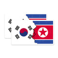 (2 Pack) Korean Flags Magnets - North South Korea Split Unity Symbol - Geopolitical Statement Decor - Fridge Locker Display - 5 Inches On Longest Side - Thick Durable Magnet - Made in USA - MAG19176