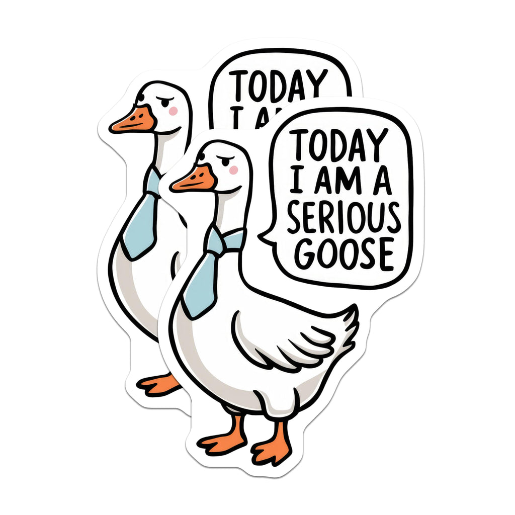 (2 Pack) Serious Goose Magnets - Humorous Kitchen - Fun Office Accessories - 5" On Longest Side - for Cars, Fridges, Toolboxes - Made in USA - MAG4613