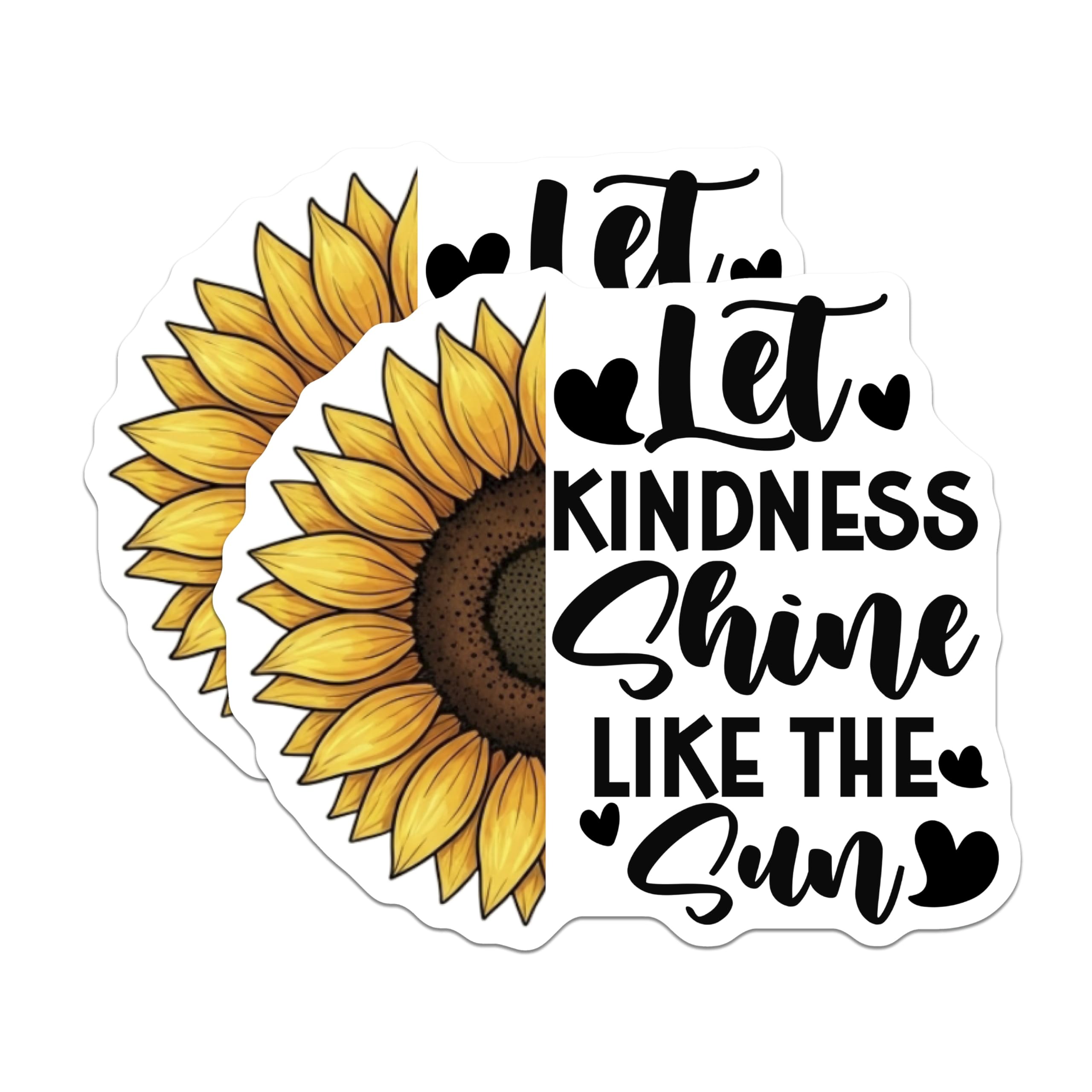 (2 Pack) Sunflower Magnets - Kindness Quote - Floral Kitchen Decor - 5" On Longest Side - Premium Magnet - for Cars, Refrigerators, Toolboxes, Lockers - Made in USA - MAG16476