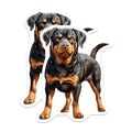 (2 Pack) Rottweiler Dog Magnets - Loyal Companion Fridge Decor - Dog Mom Pet Lover Kitchen Decor Magnets - 5 Inches On Longest Side - Thick Durable Magnet - Made in USA - MAG25694