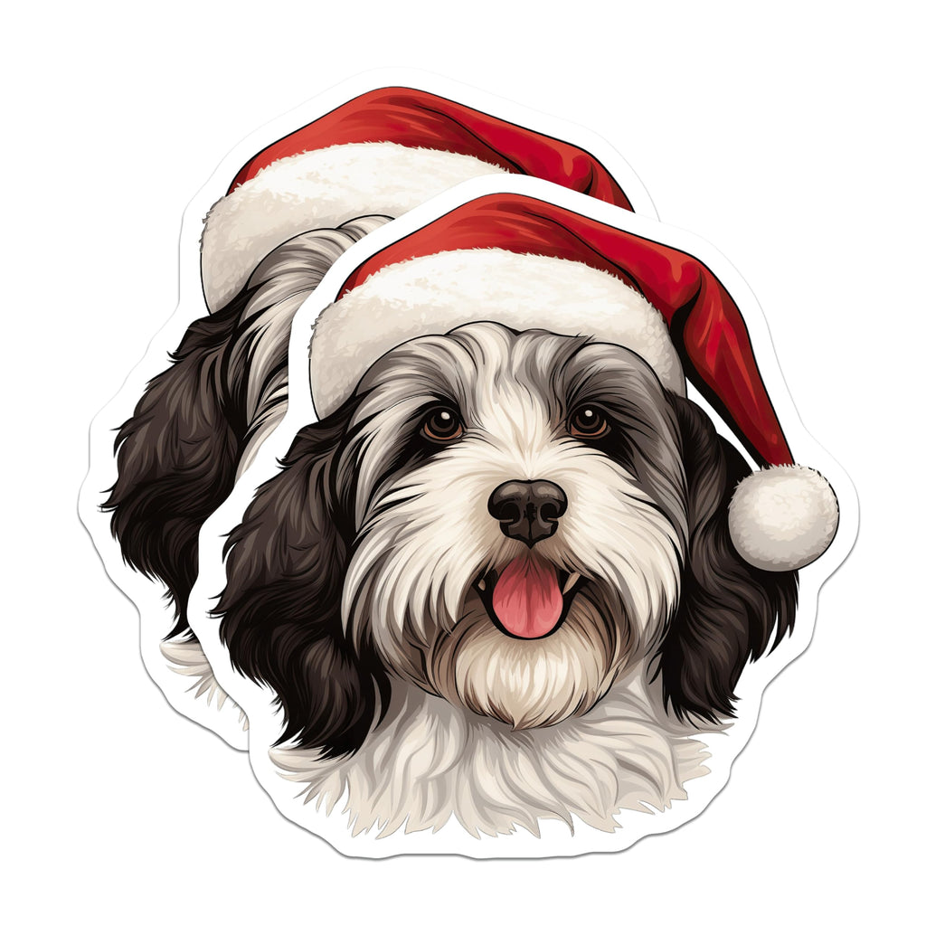 (2 Pack) Christmas Havanese Dog Magnets - Holiday Fridge Decor Pet Lover Accessory - Festive Animal Art Stocking Stuffer - 5 Inches On Longest Side - Thick Durable Magnet - Made in USA - MAG30832