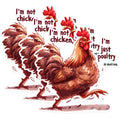 (3 Pack) Funny Chicken Decals - Poultry in Motion - Laptop Decal - 3 Inches On Longest Side - Easy Peel & Apply - Made in USA - 3MCS1456