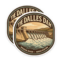 (2 Pack) The Dalles Dam Magnets - Oregon River Washington - Pacific Northwest Travel Landmark - 5 Inches On Longest Side - Thick Durable Magnet - Made in USA - MAG19526