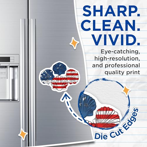 (2 Pack) American Flag Magnets Magnets - 5" On Longest Side - Made in USA - Sticks to Refrigerators & Metal Surfaces - MAG8970