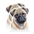 (2 Pack) Pug Dog Magnets - Cute Pug Lover Decor - Pet Owner Refrigerator Art - Animal Fridge Accessory - 5 Inches On Longest Side - Thick Durable Magnet - Made in USA - MAG37549