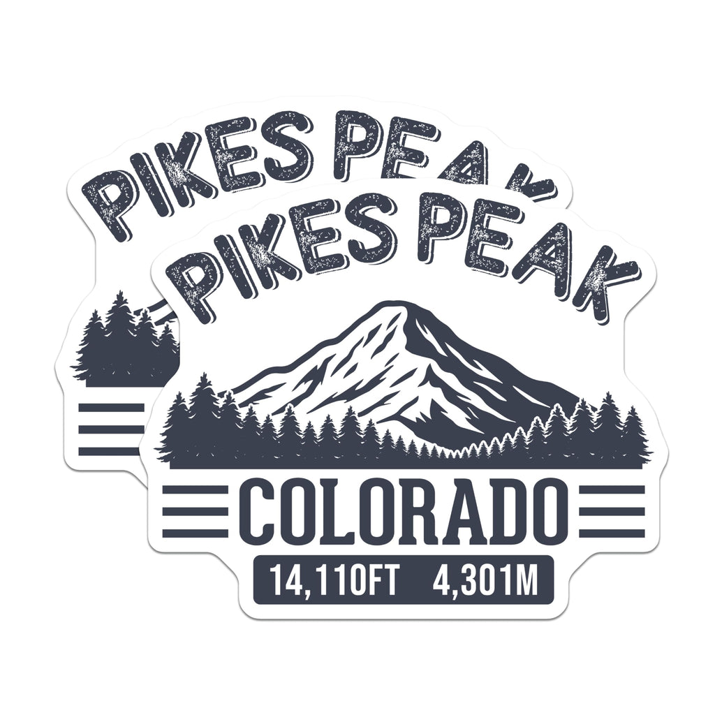 (2 Pack) Pikes Peak Colorado Magnets - Mountain Scene - Souvenir Magnets Fridge - 5" On Longest Side - Premium Magnet - for Cars, Refrigerators, Toolboxes, Lockers - Made in USA - MAG17691