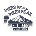 (2 Pack) Pikes Peak Colorado Magnets - Mountain Scene - Souvenir Magnets Fridge - 5" On Longest Side - Premium Magnet - for Cars, Refrigerators, Toolboxes, Lockers - Made in USA - MAG17691