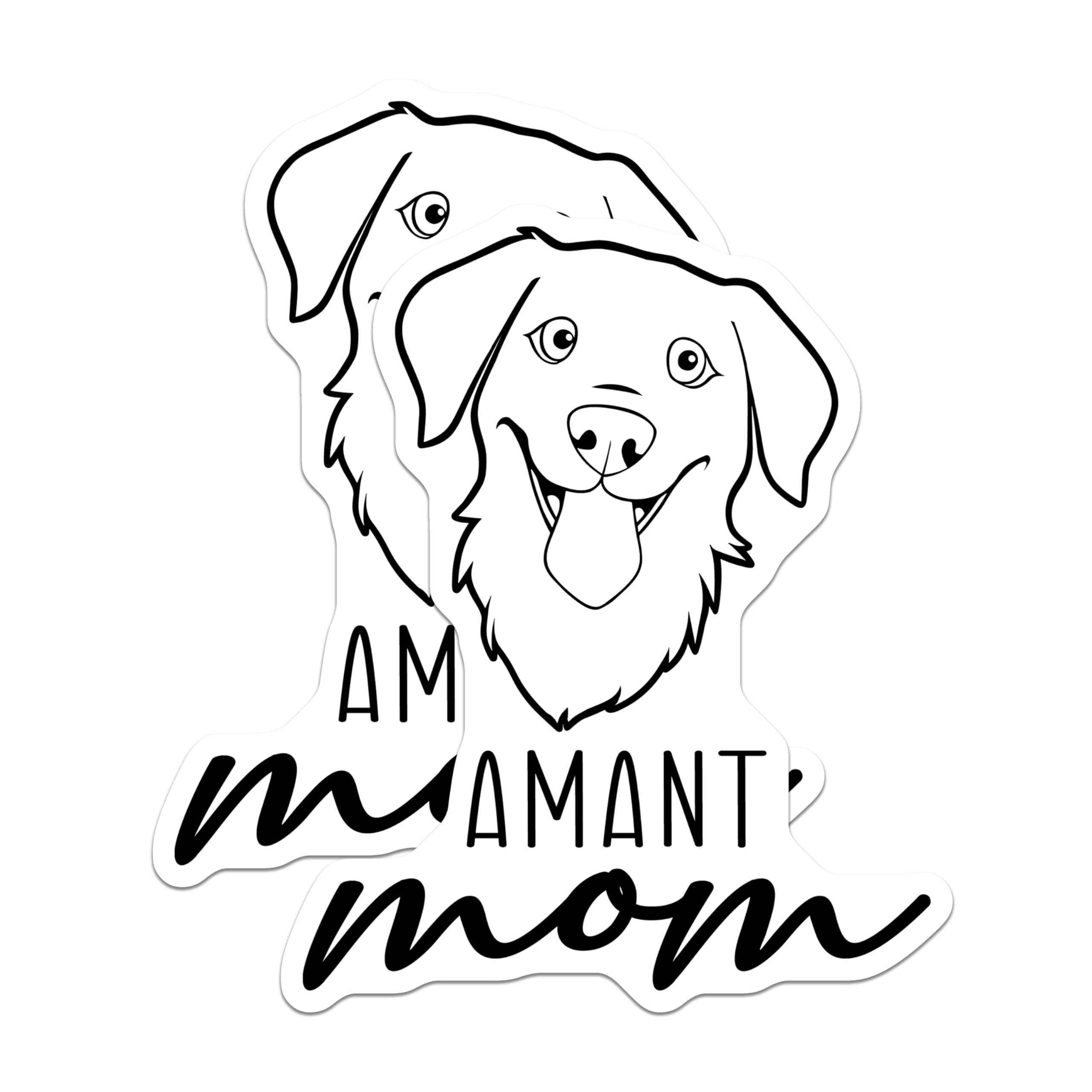 (2 Pack) Amant Mom Magnets - Dog Lover Decor - Pet Parent Refrigerator Item - 5 Inches On Longest Side - Thick Durable Magnet - Made in USA - MAG27012