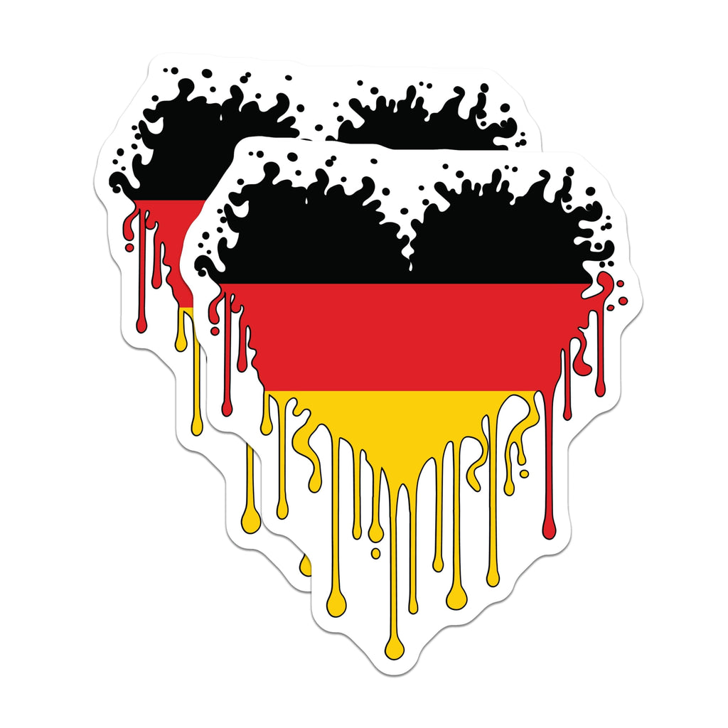 (2 Pack) German Flag Magnets - Germany Pride - Europe Country Fridge Magnets - 5" On Longest Side - Premium Magnet - for Cars, Refrigerators, Toolboxes, Lockers - Made in USA - MAG17273