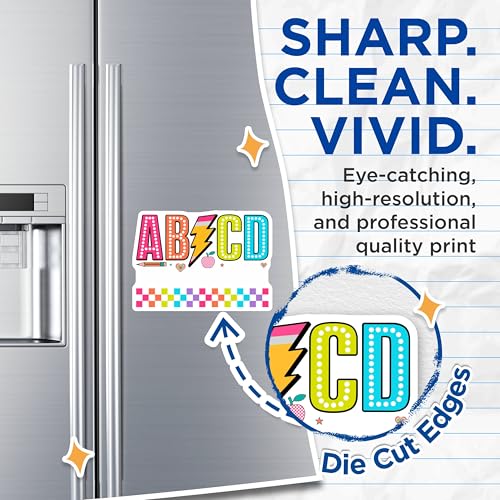 (2 Pack) ABCD Magnets Magnets - Alphabet Classroom Decor - Teacher Supplies - 5" On Longest Side - Made in USA - Sticks to Refrigerators & Metal Surfaces - MAG9121
