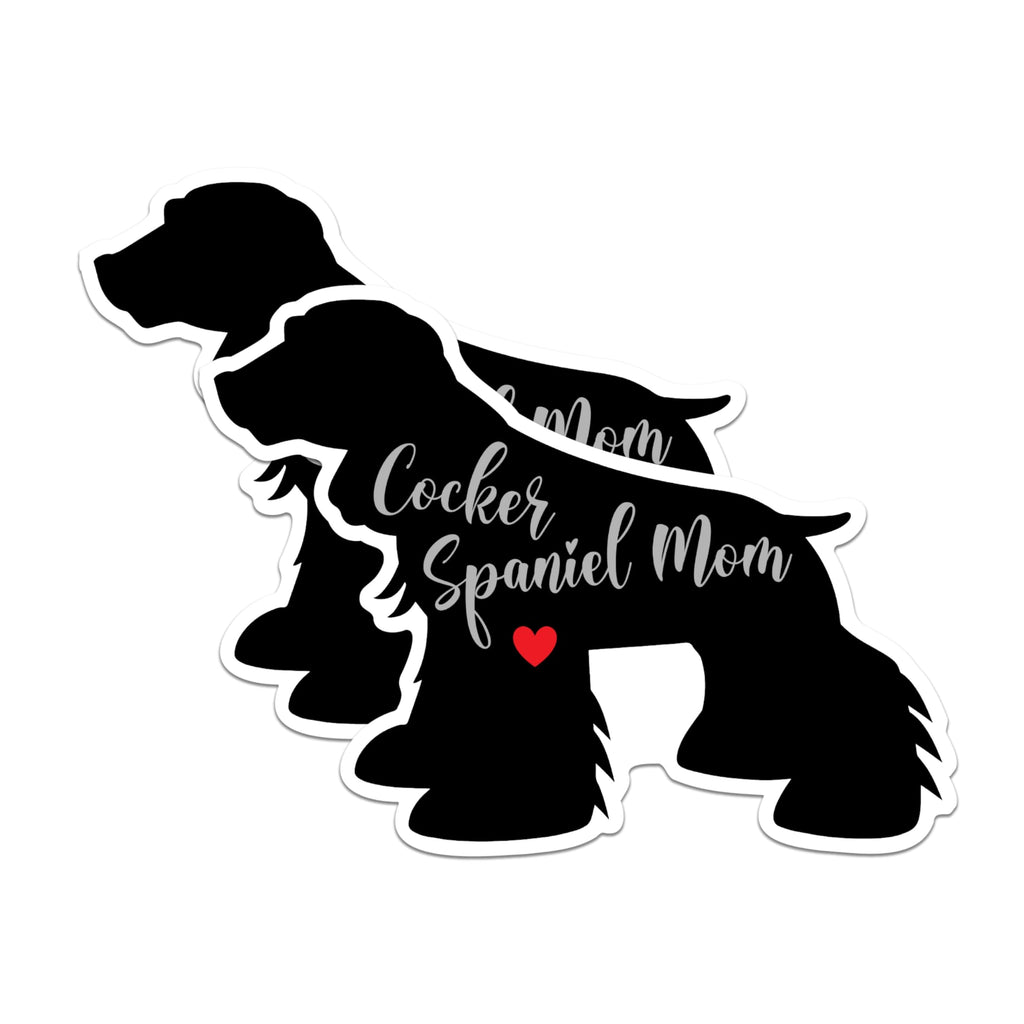 (2 Packs) Cocker Spaniel Mom Magnets - Cocker Spaniel Dog Breed Magnets - 5 Inches On Longest Side - Premium Magnet - for Fridges, Toolboxes, Cars - Made in USA - MAG2457
