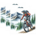 (3 Pack) Mountain Biking Decals - Extreme Sports Decal - Cycling Adventure Decal - 3 Inches On Longest Side - Easy Peel & Apply - Made in USA - 3MCS1367