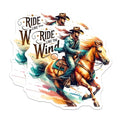 (2 Pack) Ride Like The Wind Magnets - Equestrian - Cowboy Art - Inspirational Quotes - Horse Lover Decor - 5" On Longest Side - for Cars, Fridges, Toolboxes - Made in USA - MAG6932