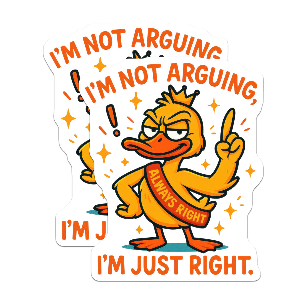 (2 Pack) Funny Duck Magnets - Always Right Quote - Sarcastic Humor - Refrigerator Decor - White Elephant Item - 5 Inches On Longest Side - Thick Durable Magnet - Made in USA - MAG20753